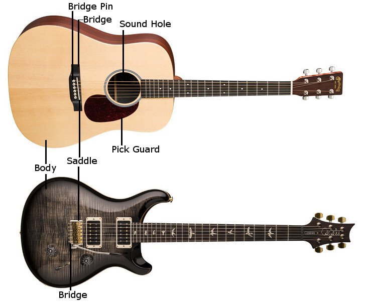 Guitar Body Parts Diagram