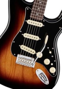 Fender Deluxe Stratocaster hardware.