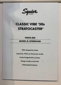 Squier Classic Vibe Stratocaster 50s Introduction.
