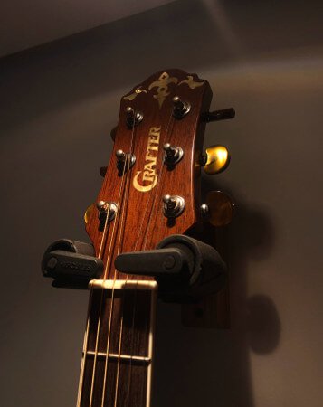guitar on wall