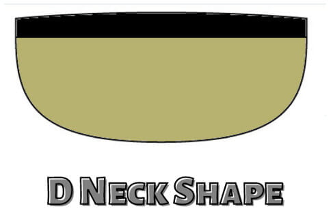 D-Shaped Guitar Neck Diagram.