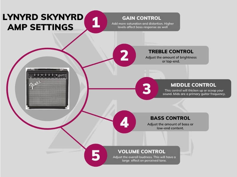 Lynyrd Skynyrd amp setting infographic