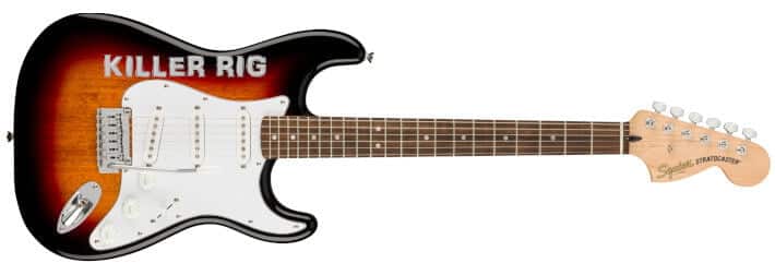 Squier affinity stratocaster electric guitar.
