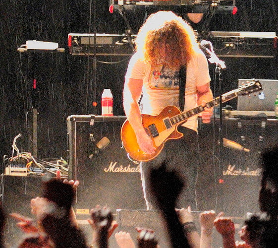 Electric guitar in the rain