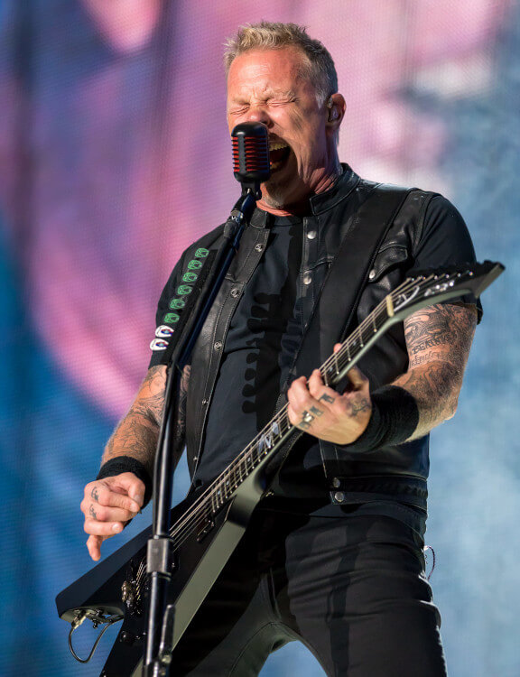 James Hetfield with Wristbands